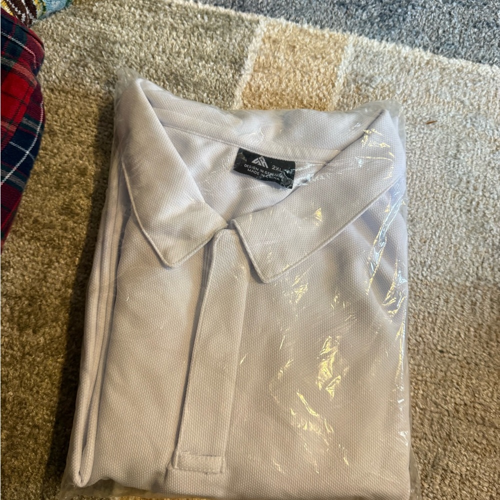 Amazon Men's Classic White Polo